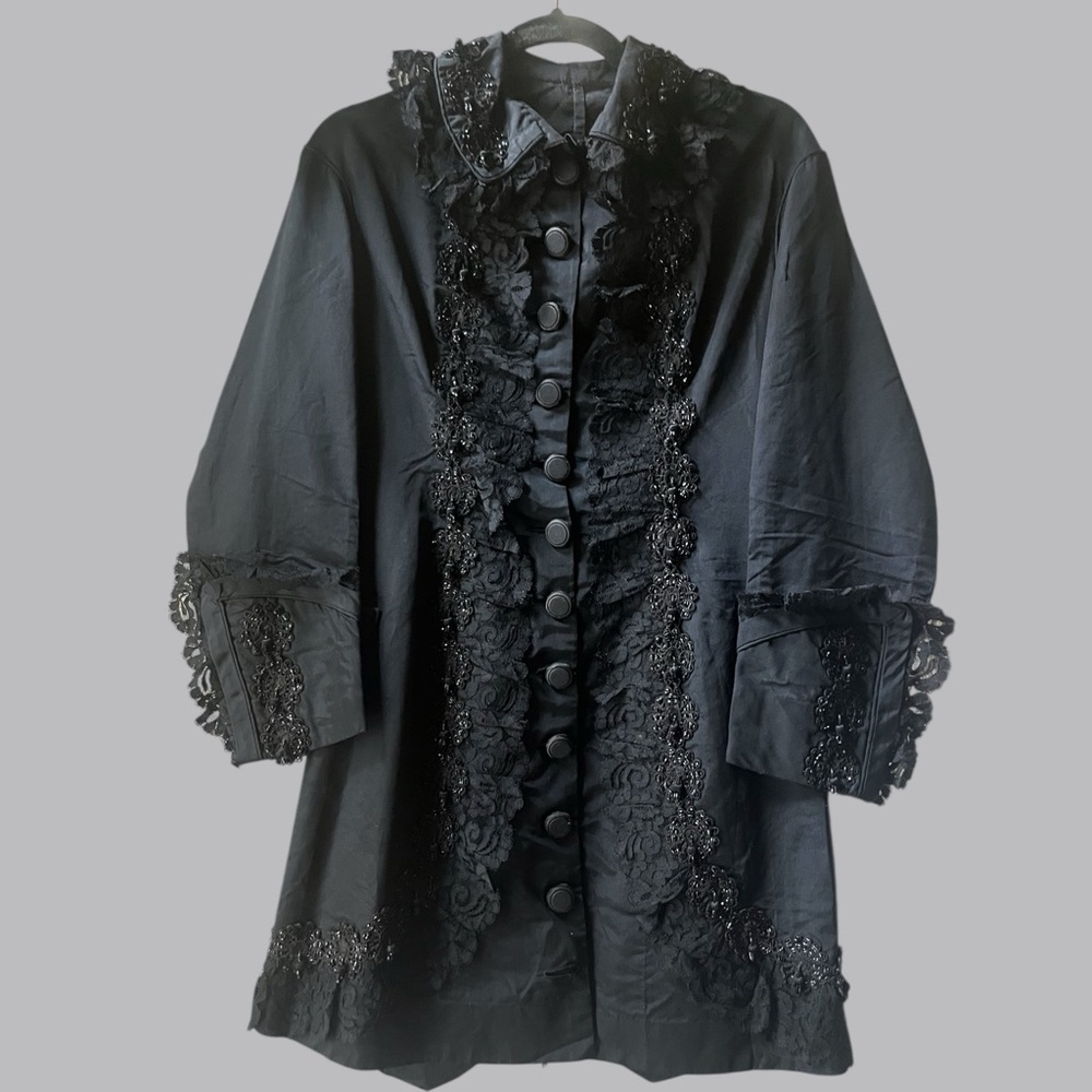 Edwardian Style Hand Tailored Luxury Jacket with Stunning Embellishments